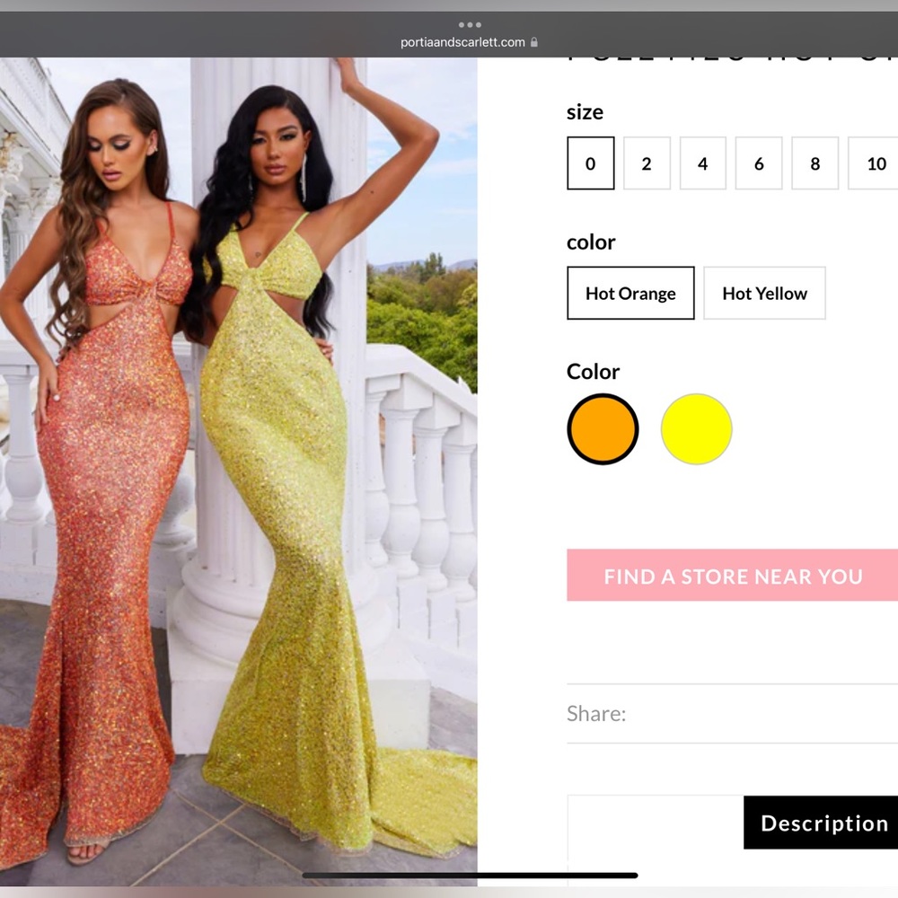 Portia and Scarlett prom dress worn for three hours. Bought for over $650.00.